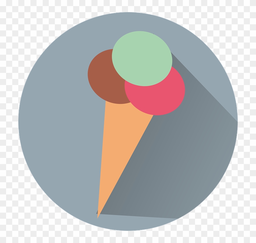 Icon, Ice Cream, Ice, Dessert, Desserts, Knob - Ice Cream Icon Circle #560526