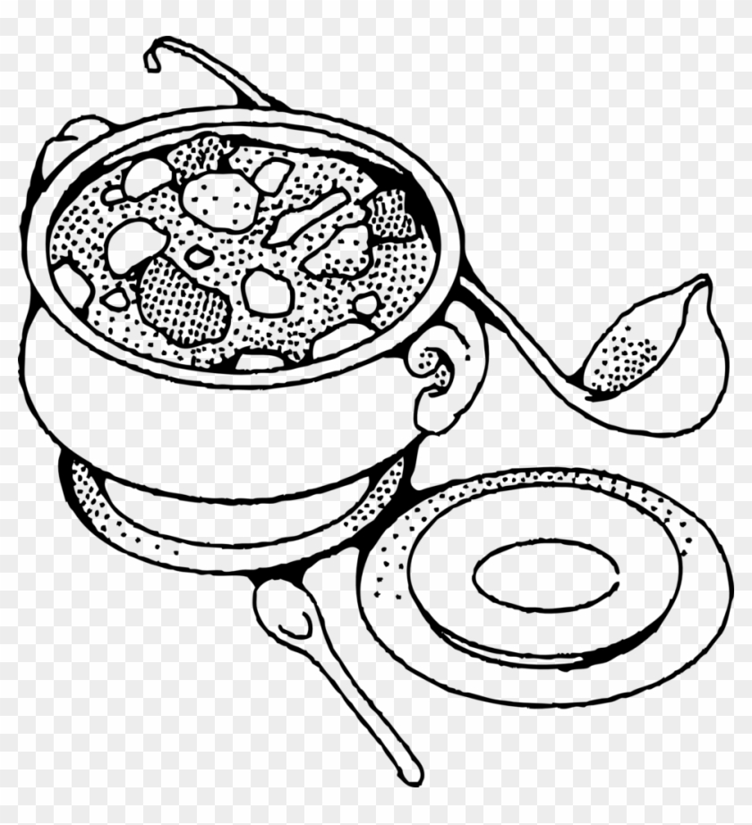 Soup Tureen - Stew Black And White #560558