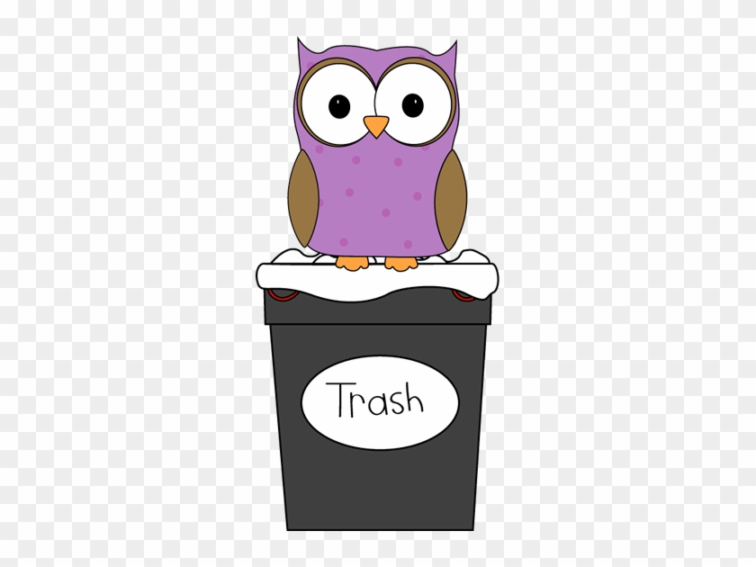 Owl Classroom Trash Helper - Cute Trash Clip Art #560574