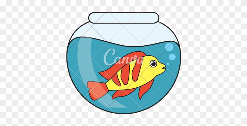 Fish Animal Cartoon Inside Bowl Design - Cartoon Inside #560586