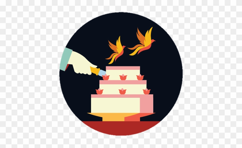 The Two Model Phoenixes Flutter As The Wedding Cake - Emblem #560611
