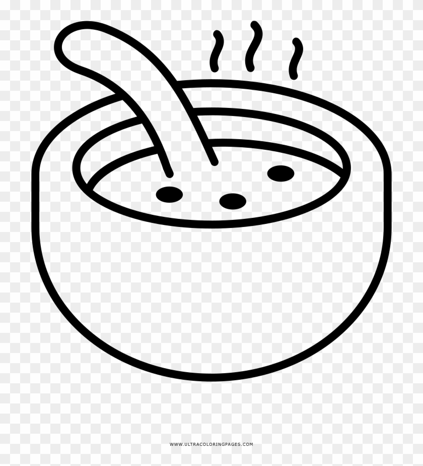 Bowl Of Soup Coloring Page - Soup #560617