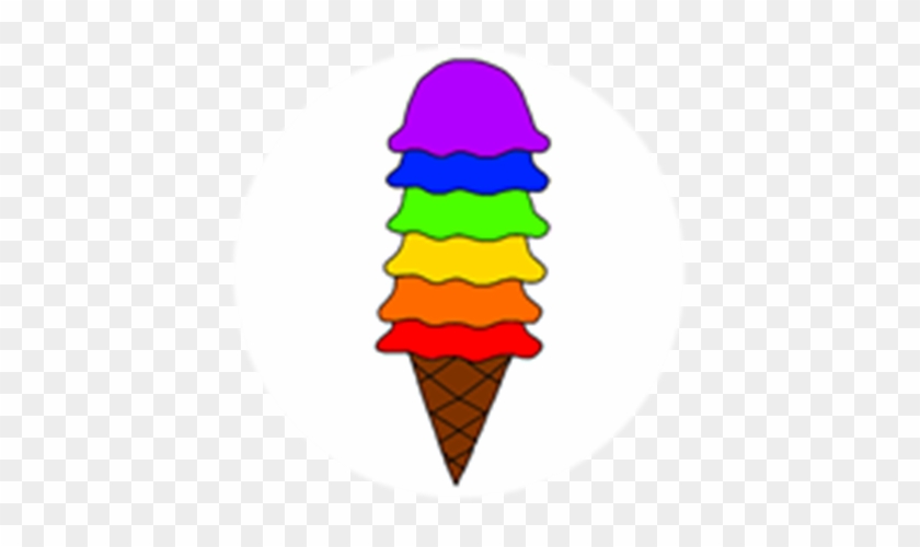 Rainbow Ice Cream - Ice Cream Cone #560698