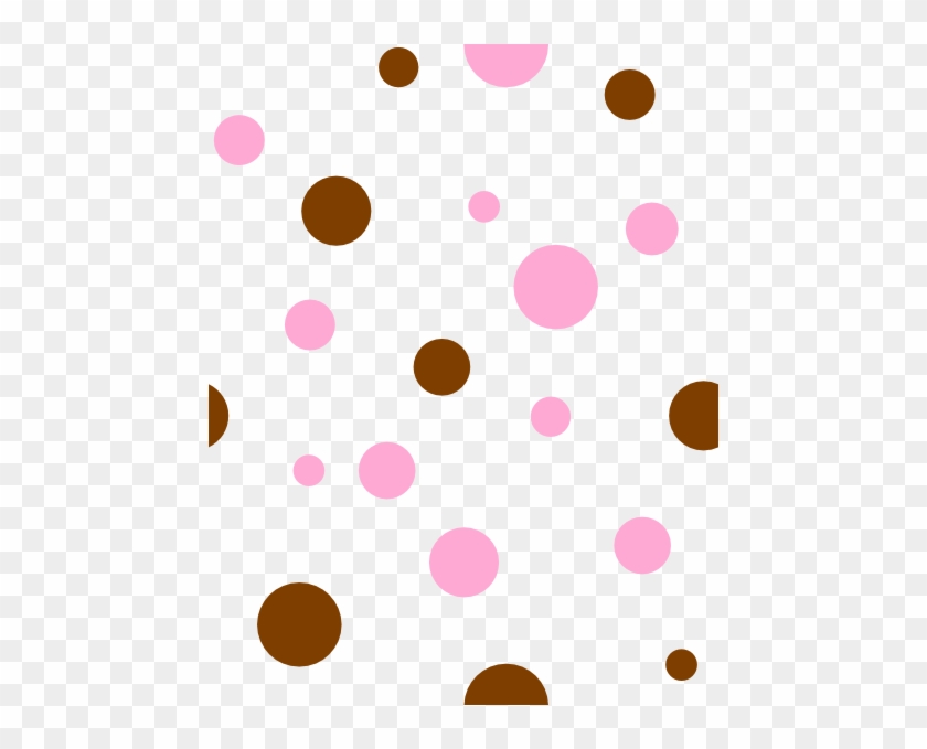 Dots Clipart Pink - Pink And Brown Polka Dot Background #560772