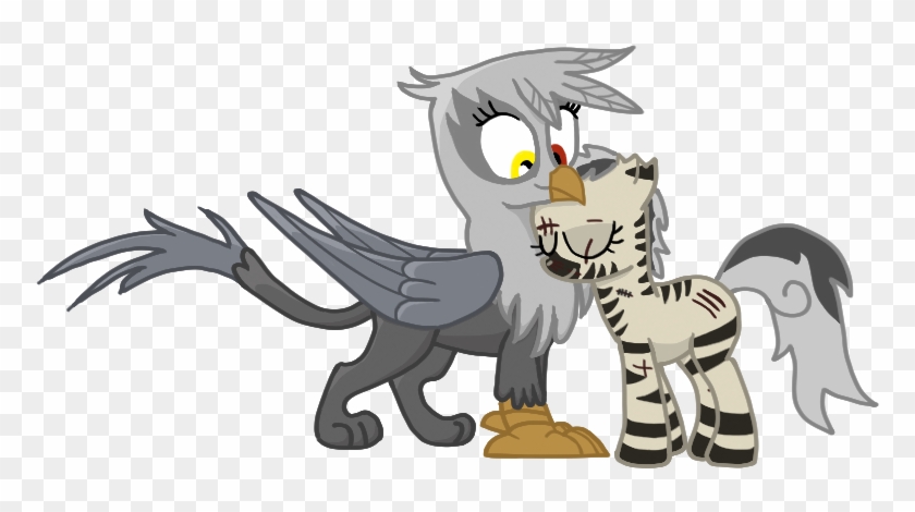Fim Mlp Oc Griffon Zebra Cuddle My Little Pony Fallout - My Little Pony: Friendship Is Magic #560985