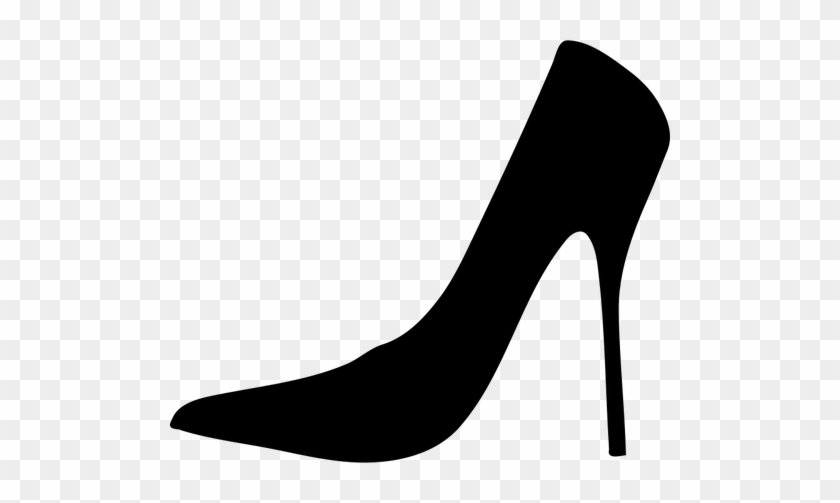 Stiletto High Heeled Shoe Stack-heel Shoe - Shoe Silhouette Png #561090
