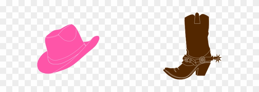 Cowgirl Hat And Boot Hi Clipart - Pink Cowboy Boots Clipart #561136