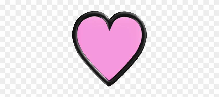 Black Pink Heart Clipart - Heart #561193