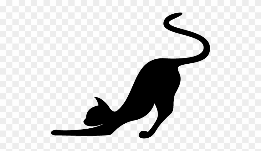 Adopt - Cat Stretching Silhouette #561384