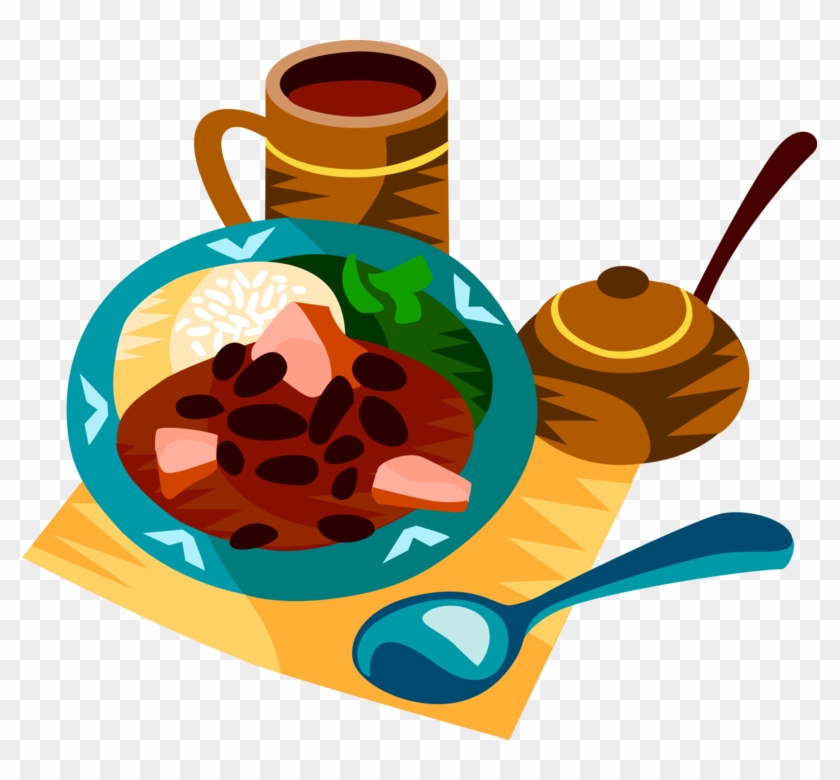 Vector Illustration Of Feijoada, Brazilian National - Brazilian Food Clip Art #561671