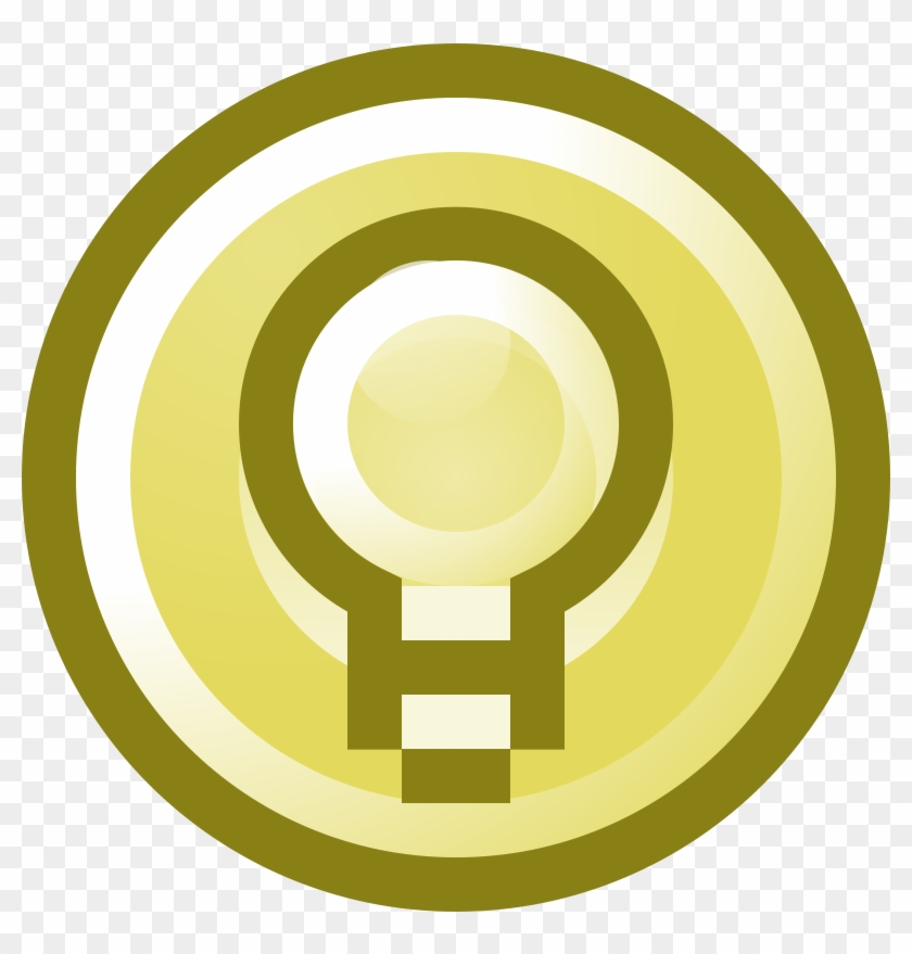 Free Vector Illustration Of A Light Bulb Icon - Light Bulb Vector Round Free #561826