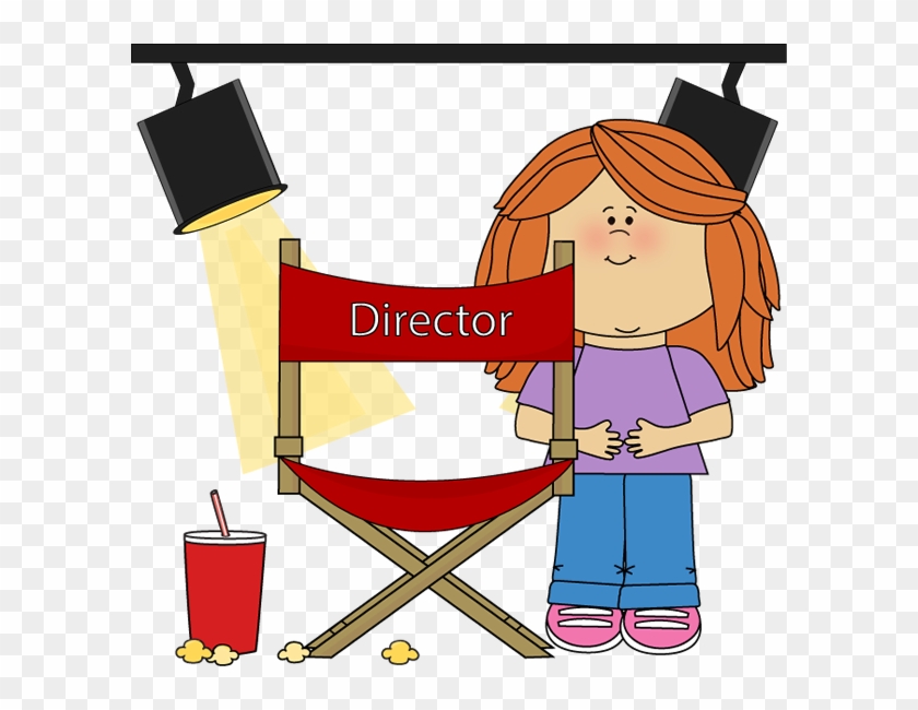 Movie Clip Art - Girl Movie Director Cartoon #561927