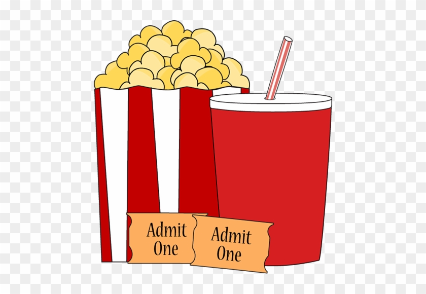 Movie Popcorn And Drink Clip Art Image Movie Popcorn - Clipart Of Movie Tickets #561963