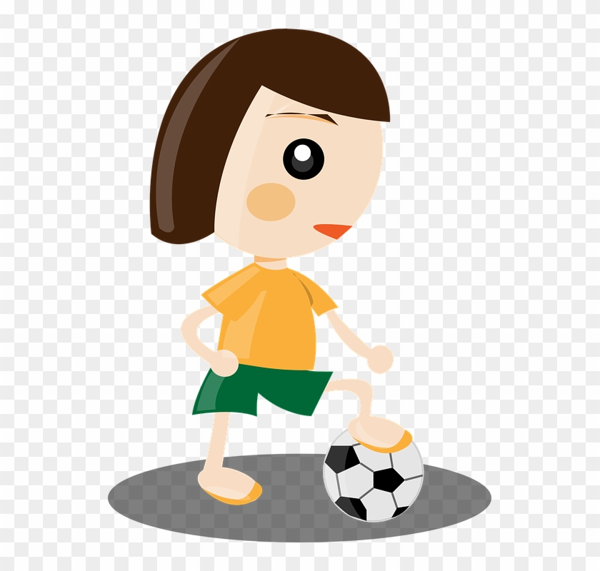 Boy Playing Football Cartoon 14, Buy Clip Art - Girl Running Clip Art #562001