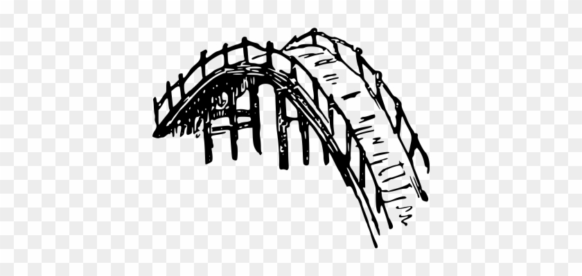Clipart Wooden Bridge - Bamboo Bridge Simple Drawing #562010