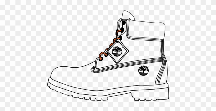 To See Which Part Can Be Customized, Please Move Mouse - Timberland Shoe Outline #562037