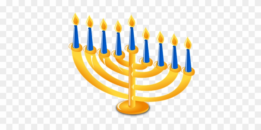 Candlestick Holder Candles Candleholder Ca - Menorah Clip Art #562317