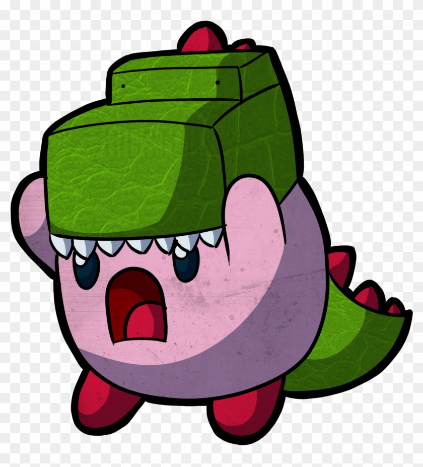 Dino Kirby Goes Rawr By Vlklngen Dino Kirby Goes Rawr - Chibi Kirby #562318