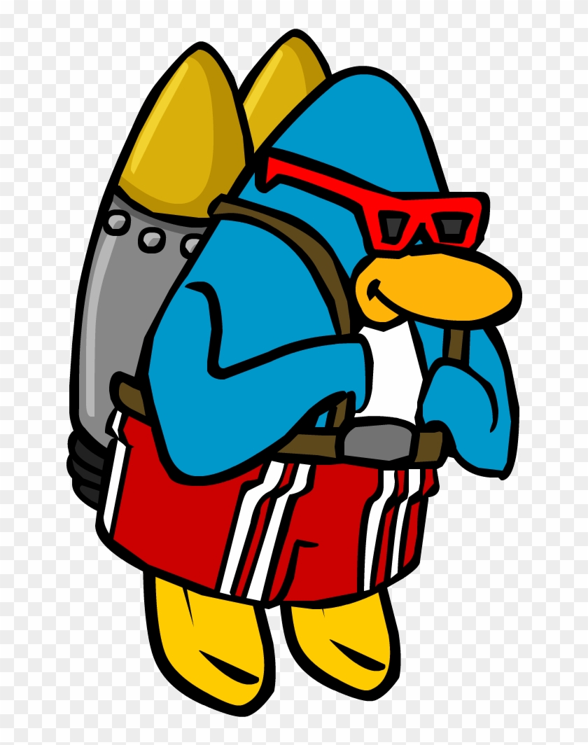 Jet Pack Surfer - Club Penguin With Jetpack #562652