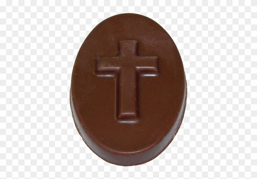 Chocolate Cross On Oval - Chocolate #562677