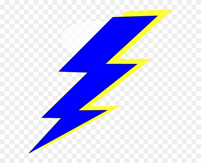 Lightening Clipart Sketch - Blue And Yellow Lightning Bolt #562746
