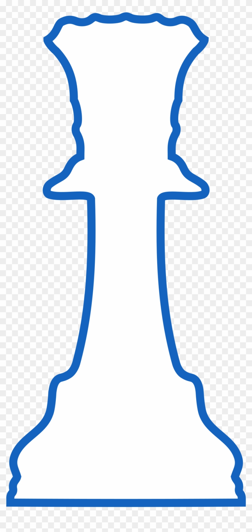 Silhouette Staunton Chess Piece Queen / Dama - Illustration #562858