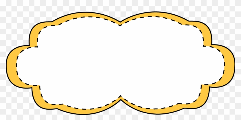 Yellow Stitched Frame - Frames Clip Art Borders Png #562863