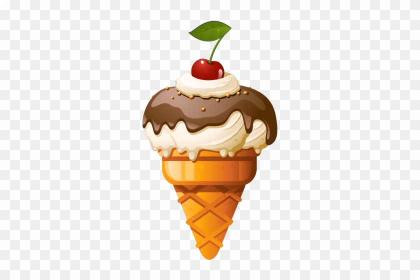 Ice Cream Conesmaller2 - Vector Ice Cream Shap #563158