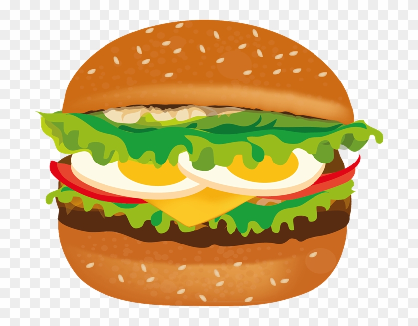 Hamburger - Burger With Egg Clipart #563255