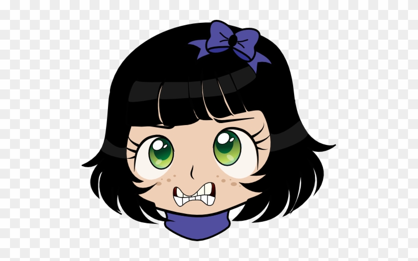 Mad Girl Manga Smiley Emoticon Clipart - Clip Art #563487