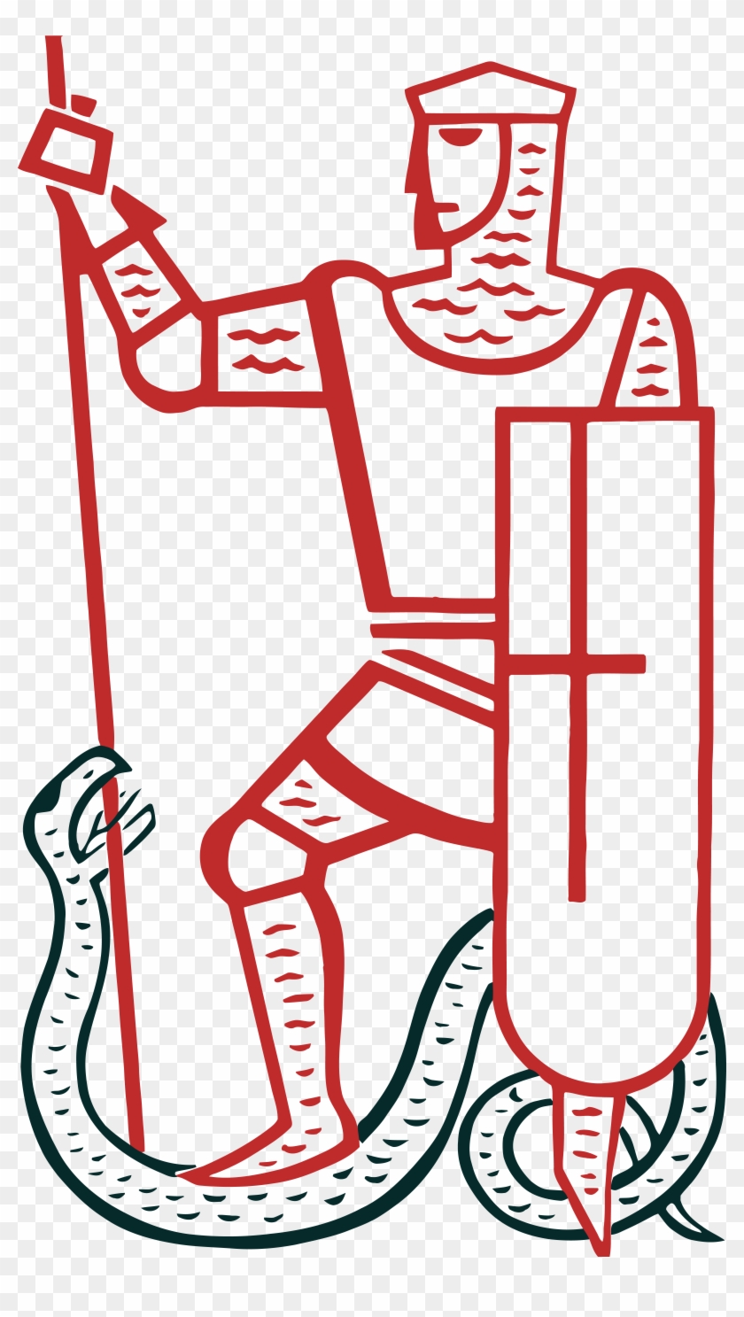 Free Clipart Of A Red Knight With A Spear And Shield - Knight #563555