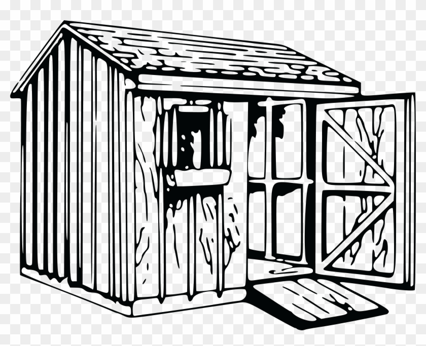 Free Clipart Of A Shed - Shed Black And White #563568