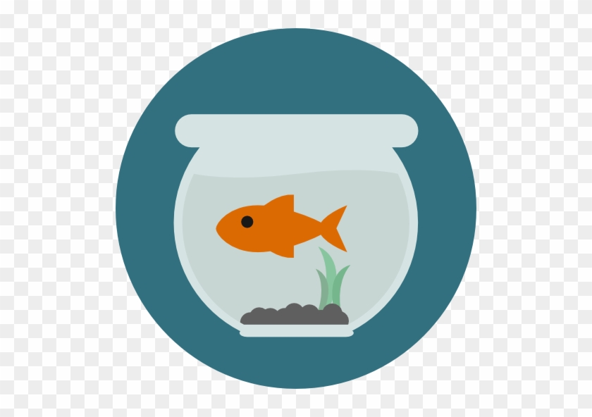 Fish Bowl Free Icon - Fish Bowl Cartoon Transparent #563596