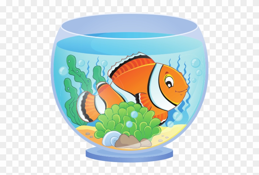 Aquarium With Clown Fish - Fish In Aquarium Clipart #563604