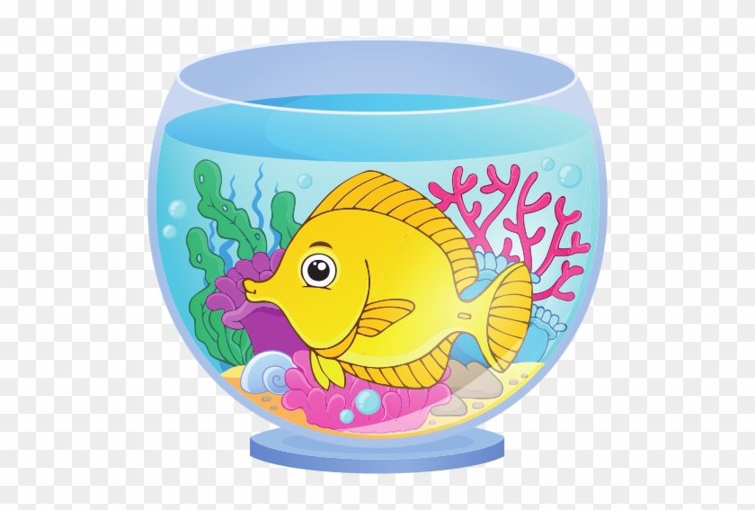 Aquarium With Yellow Fish - Aquarium Clipart Transparent #563606