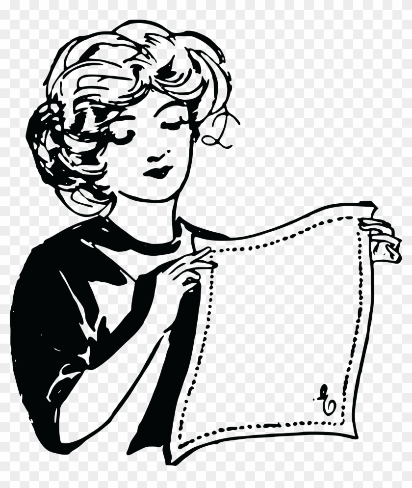 Free Clipart Of A Woman Holding A Napkin - Use A Napkin Clipart #563618