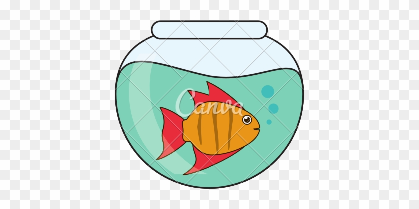 Fish Animal Cartoon Bowl Design - Vector Graphics #563672