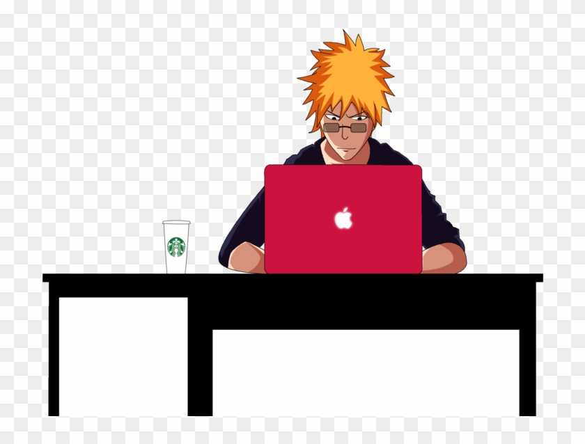 Ichigo Doing Homework By Blue-lancer - Cartoon #563796