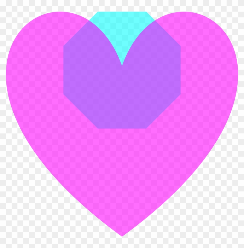 Octigon Clipart Transparent - Pink And Purple Heart #564107