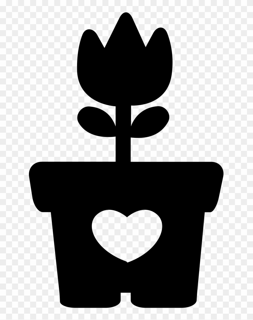 Flower On A Heart Pot Comments - Flower #564129
