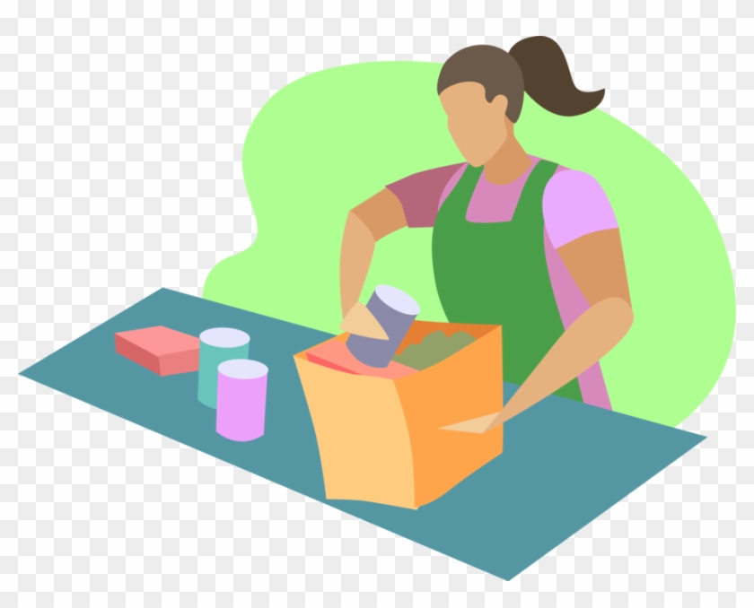 grocery store clerk clipart