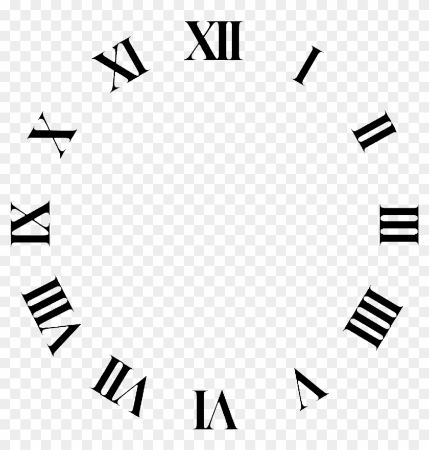Clock Face Roman Numerals Time Clip Art - Clock Face Roman Numerals Time Clip Art #564575