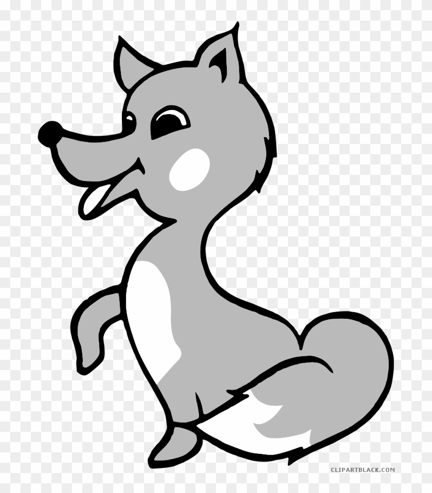 Grayscale Fox Animal Free Black White Clipart Images - Malaysian Ministry Of Education #564729