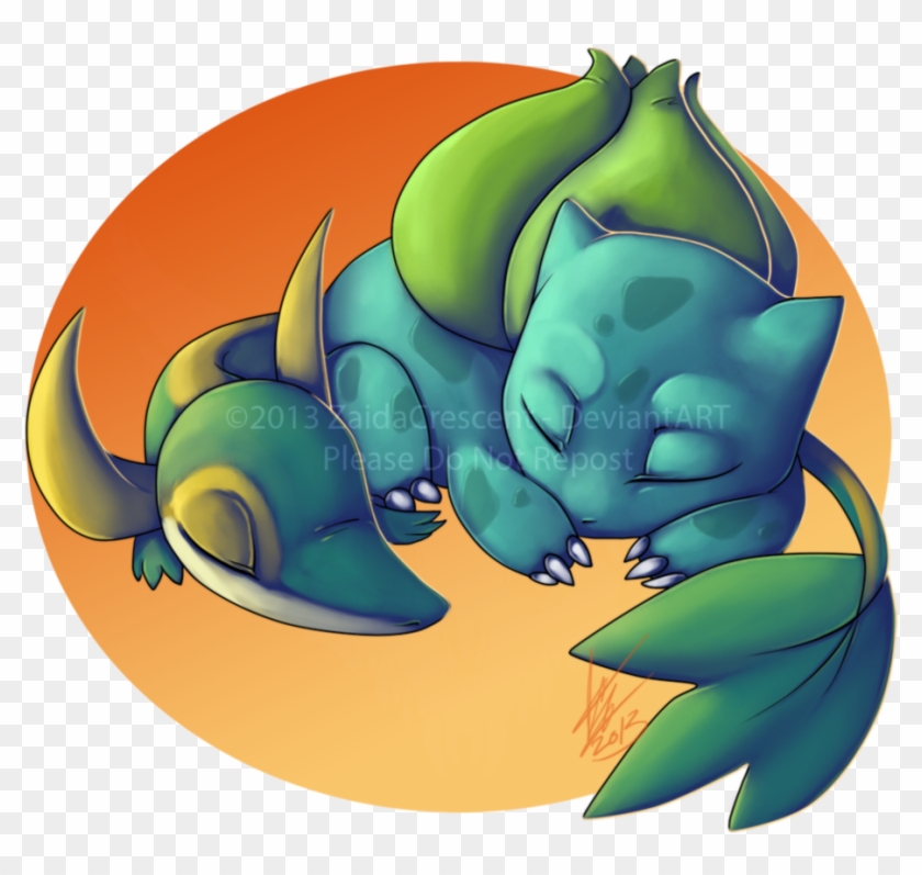 Bulbasaur And Snivy By Zaidacrescent - Cartoon #564843