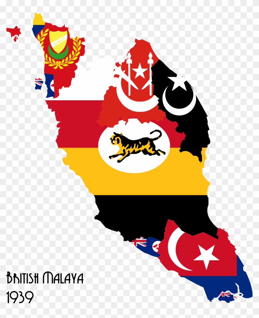 British Colony Flags Clipart - Flag Of Colonial Malaya #564846