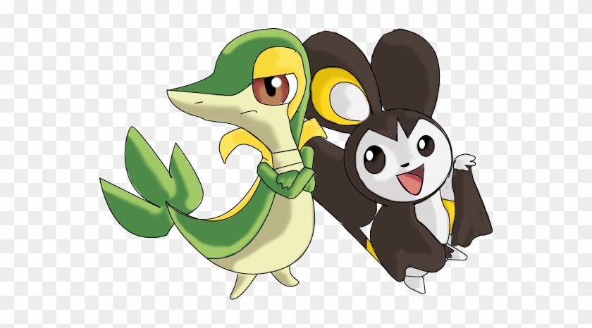 Emolga And Snivy By Bloo-dkai12 - Imagenes De Snivy X Emolga #564866