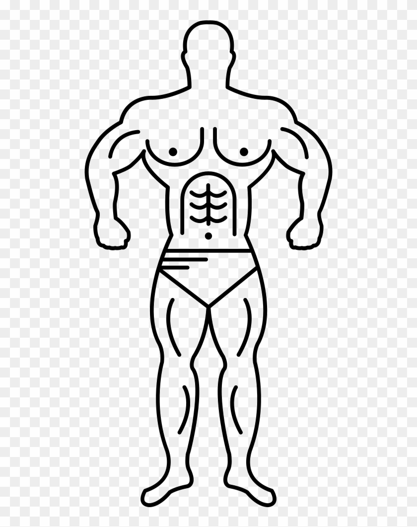 Super Muscle Man Outline Svg Png Icon Free Download - Muscle Man Outline #564888