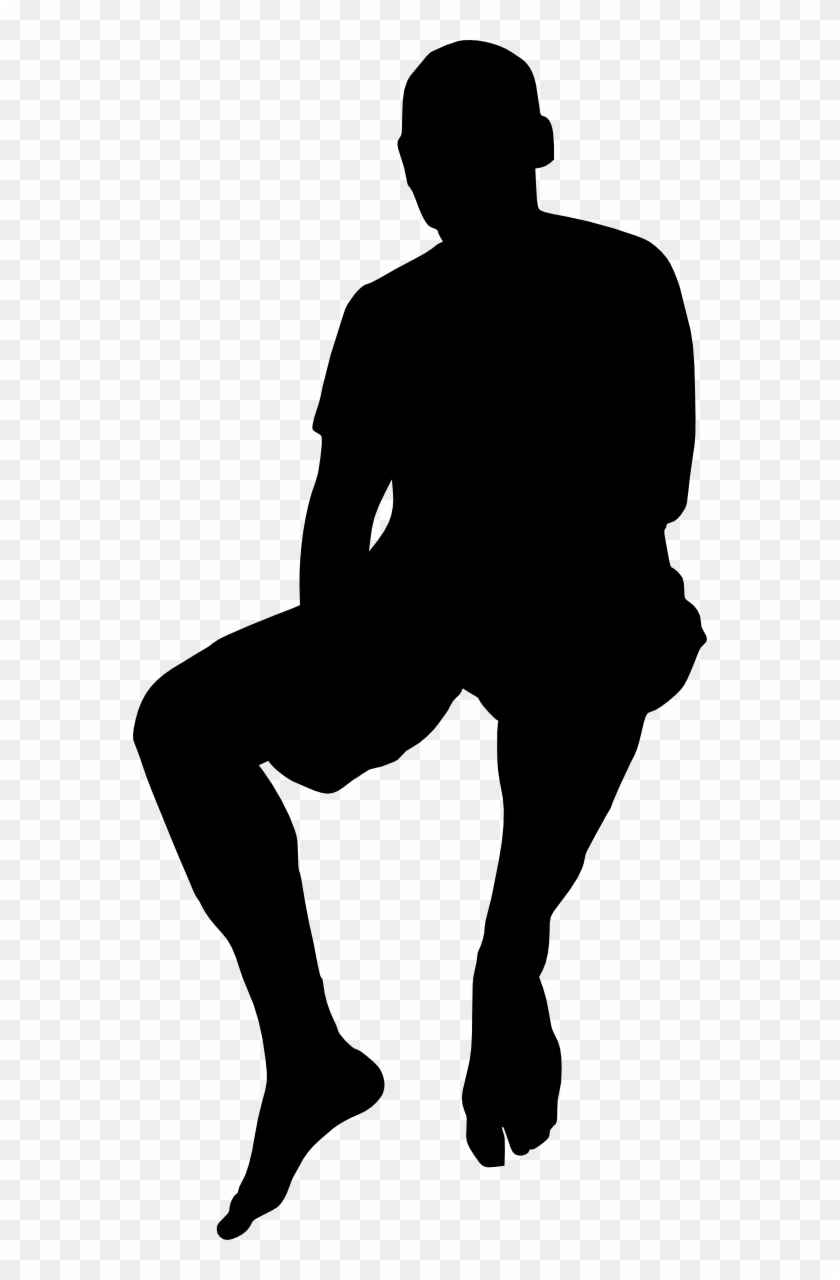 Silhouette Clip Art - Silhouette Sitting #564920