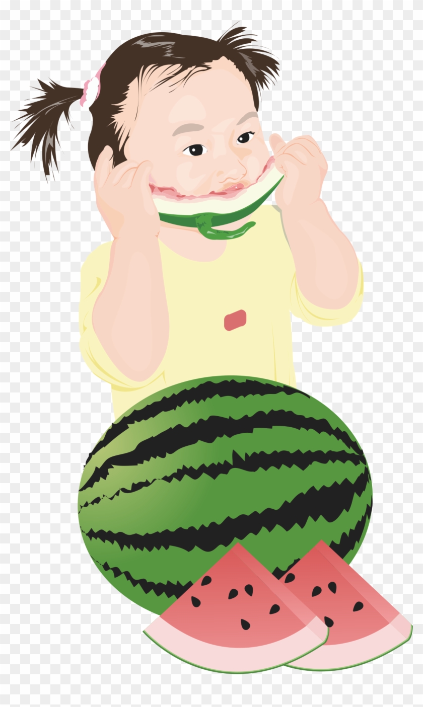 Eat Little Girl With Watermelon 1235*2007 Transprent - Eat Little Girl With Watermelon 1235*2007 Transprent #565280
