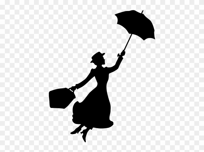 Mary Poppins Silueta - Mary Poppins Svg File #565297